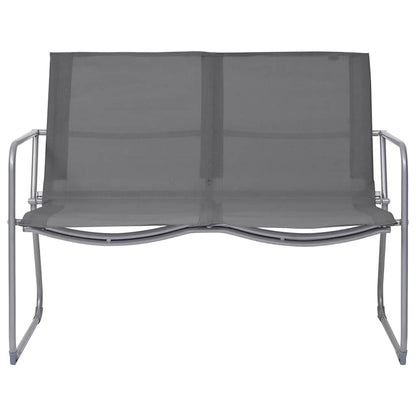 44351 vidaXL 4 Piece Garden Lounge Set Fabric & Steel Grey