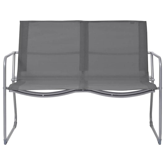 44351 vidaXL 4 Piece Garden Lounge Set Fabric & Steel Grey