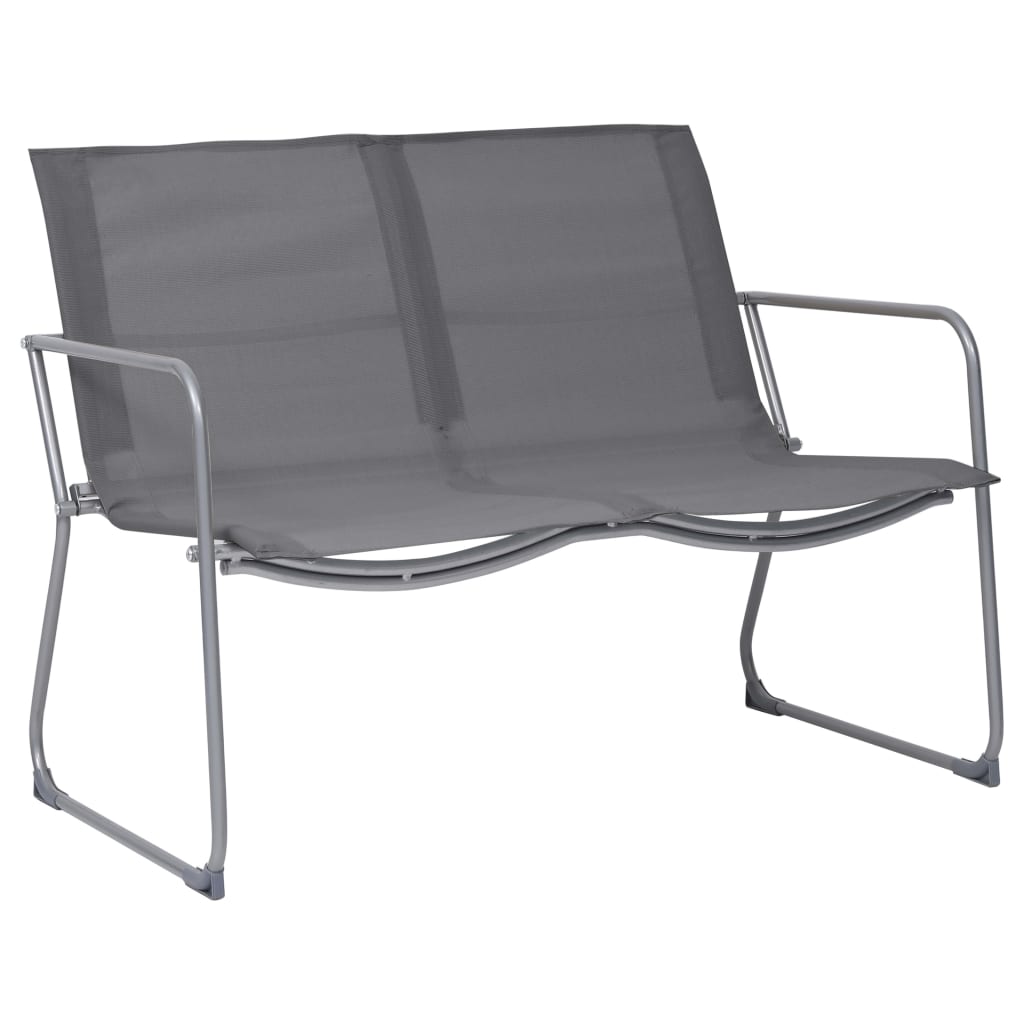 vidaXL Garden Set | Grey | Textilene fabric, Steel, Glass | Standard |  Durable