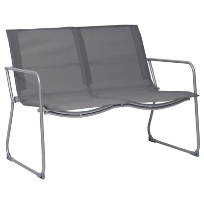 vidaXL Garden Set | Grey | Textilene fabric, Steel, Glass | Standard |  Durable