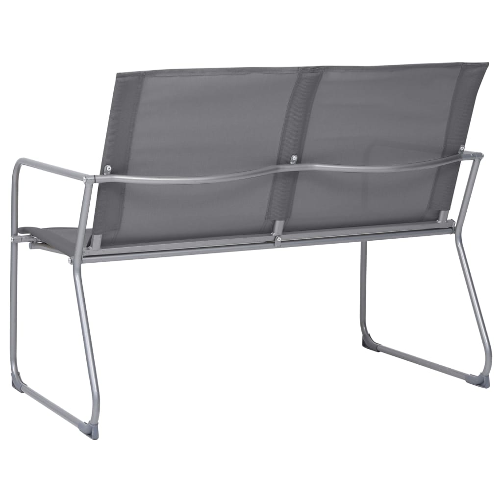 vidaXL Garden Set | Grey | Textilene fabric, Steel, Glass | Standard |  Durable