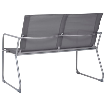 vidaXL Garden Set | Grey | Textilene fabric, Steel, Glass | Standard |  Durable