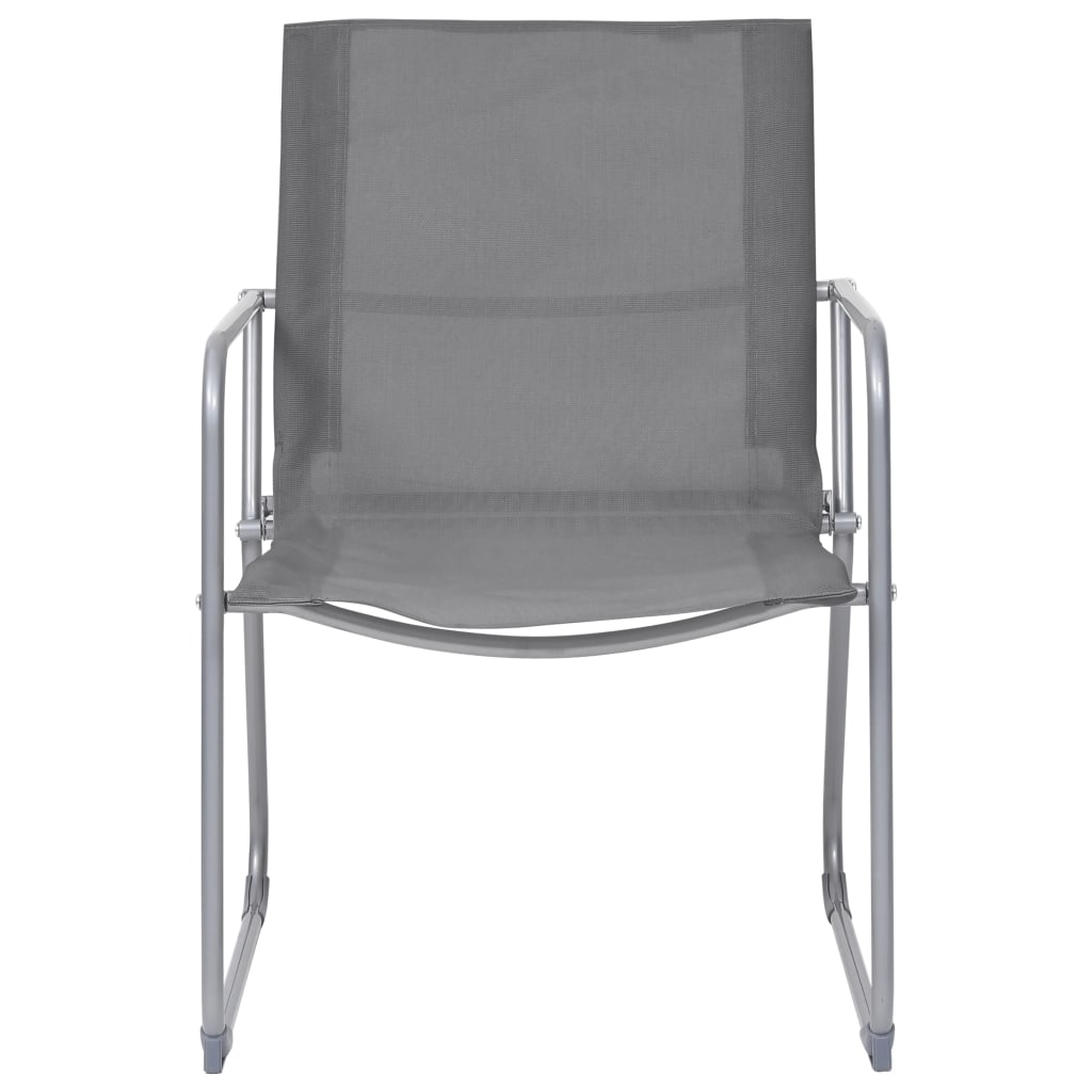 vidaXL Garden Set | Grey | Textilene fabric, Steel, Glass | Standard |  Durable