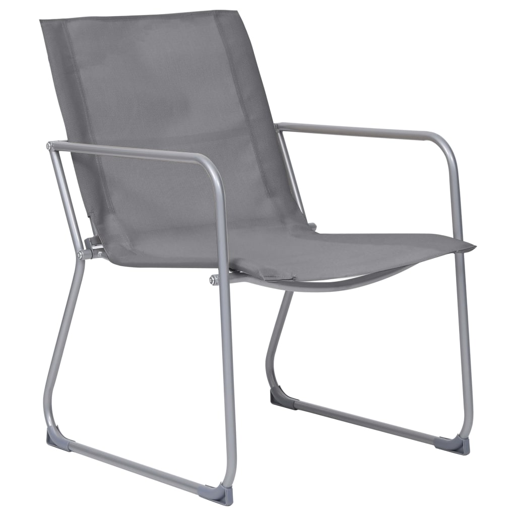 vidaXL Garden Set | Grey | Textilene fabric, Steel, Glass | Standard |  Durable