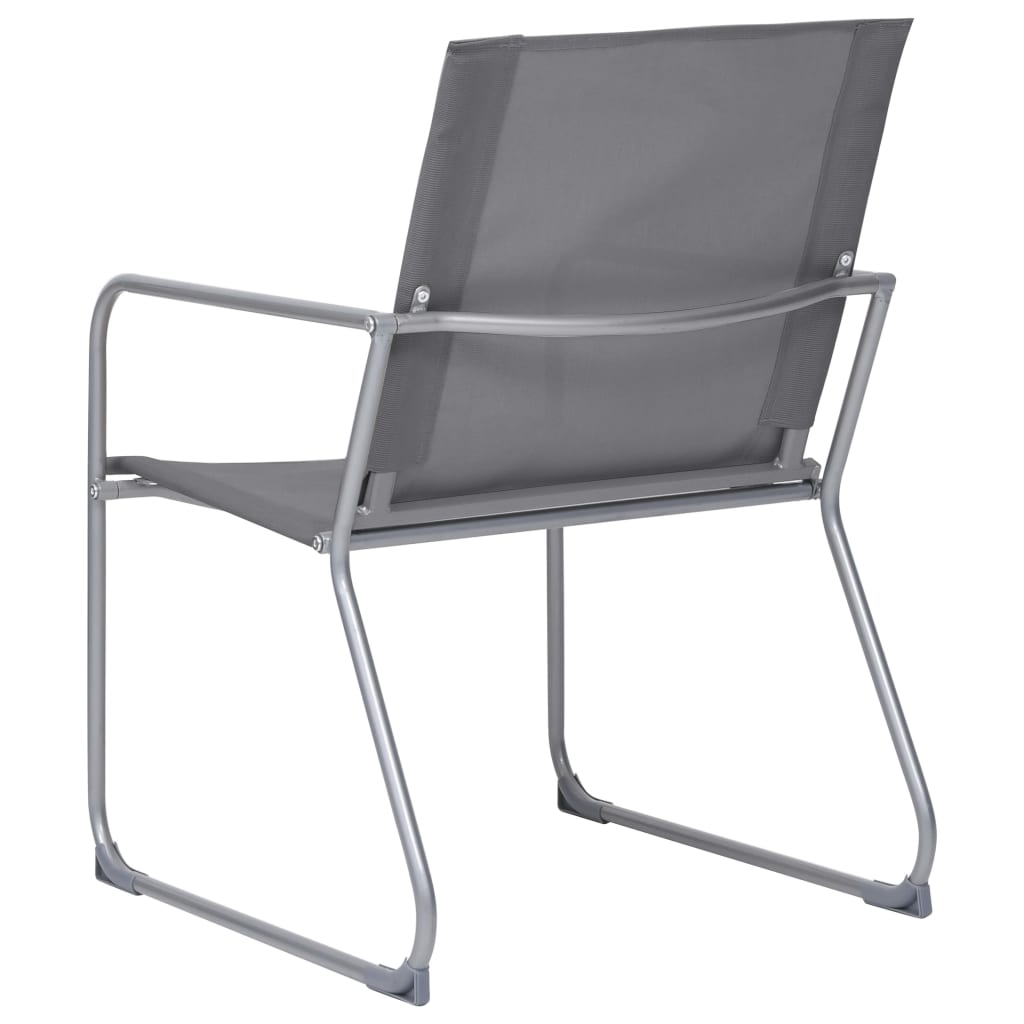 vidaXL Garden Set | Grey | Textilene fabric, Steel, Glass | Standard |  Durable