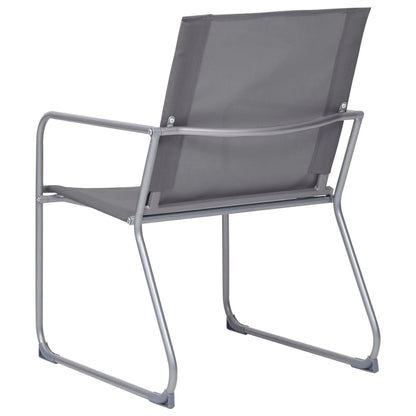 vidaXL Garden Set | Grey | Textilene fabric, Steel, Glass | Standard |  Durable