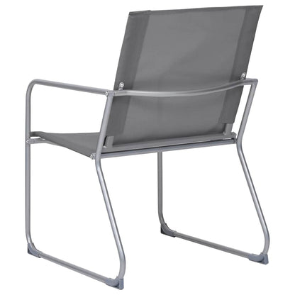 44351 vidaXL 4 Piece Garden Lounge Set Fabric & Steel Grey