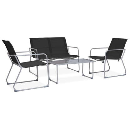 vidaXL Garden Set | Black | Textilene fabric and steel | Medium | Durable