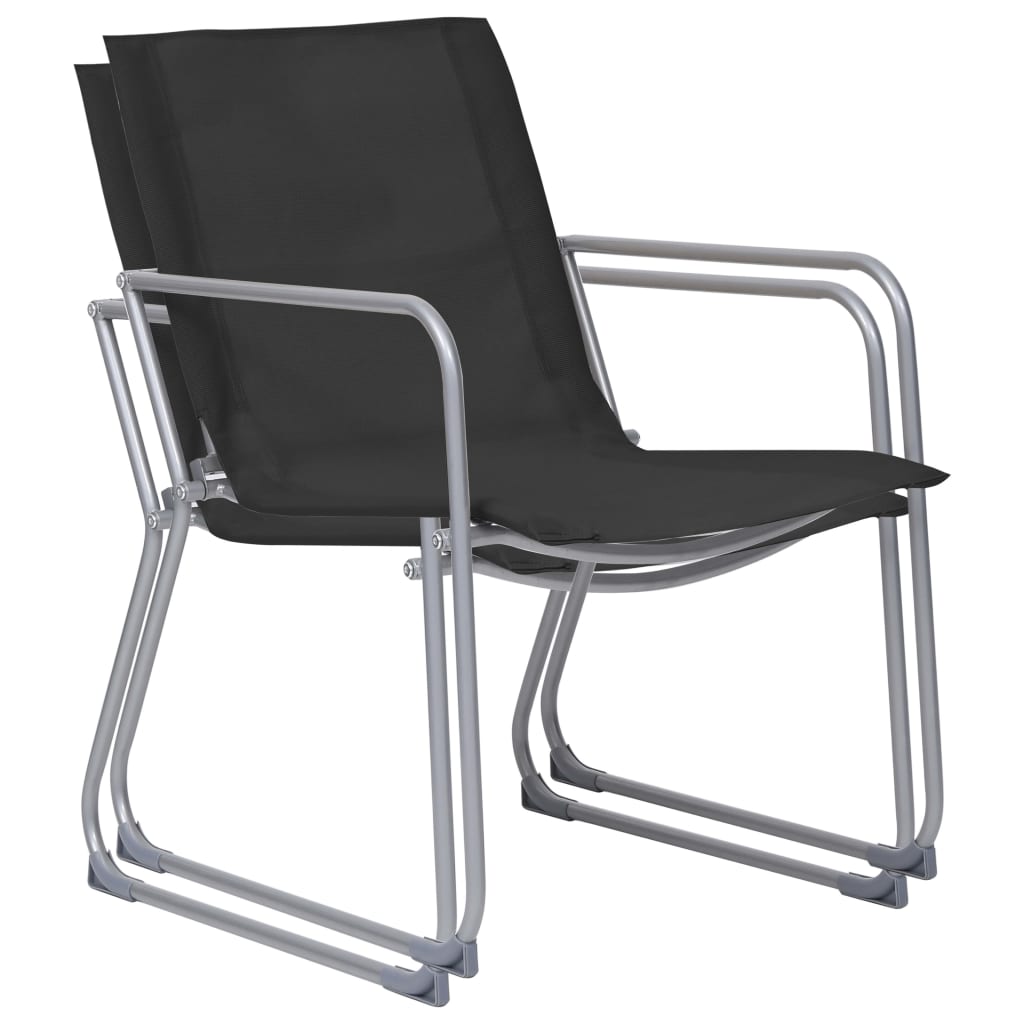 vidaXL Garden Set | Black | Textilene fabric and steel | Medium | Durable