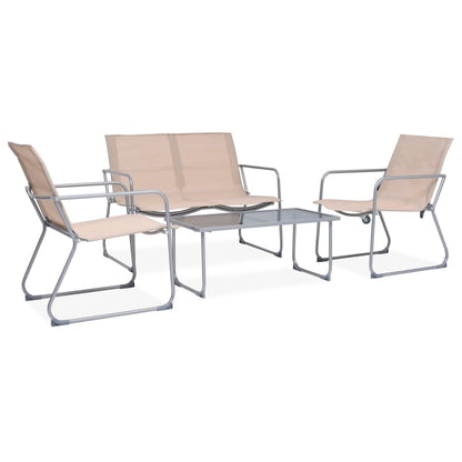 vidaXL Garden Set | Cream | Textilene, Steel | Standard | Tough | Garden Set