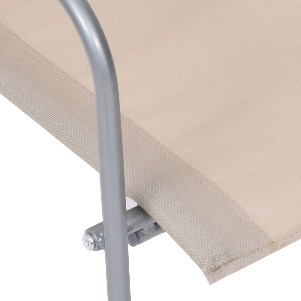 vidaXL Garden Set | Cream | Textilene, Steel | Standard | Tough | Garden Set