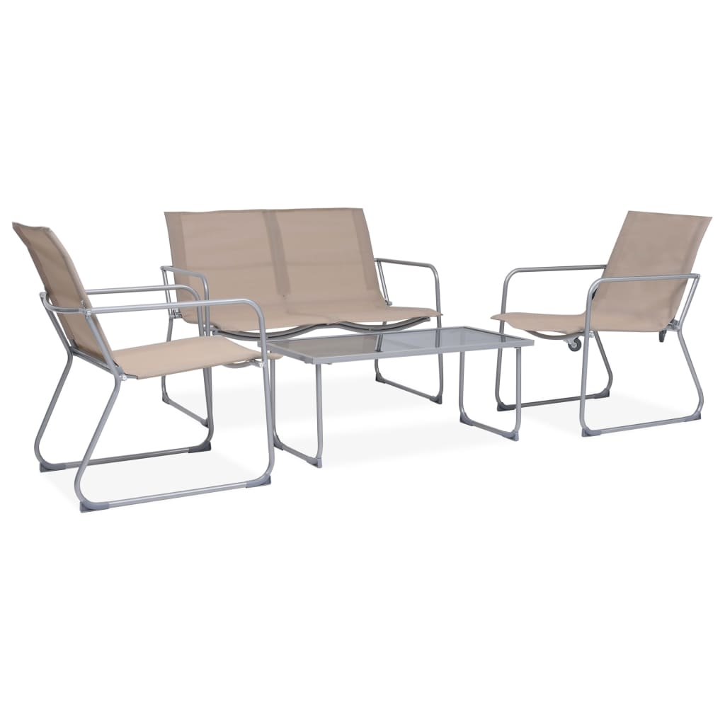 vidaXL Garden Set | Taupe | Textilene | Durable | Garden Set | Rectangular