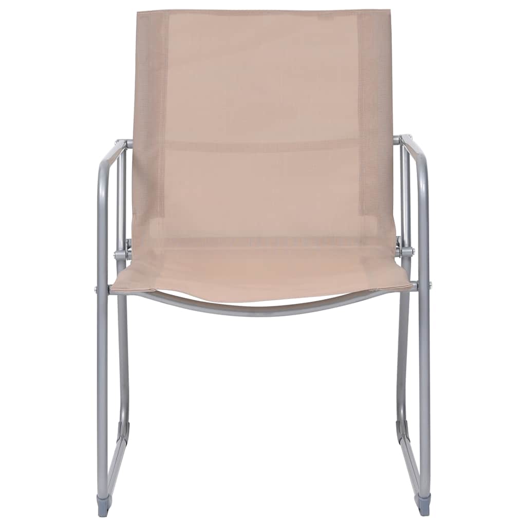 vidaXL 4 Piece Garden Lounge Set Fabric & Steel Taupe