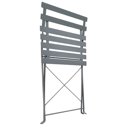 44355 vidaXL 3 Piece Bistro Set Steel Grey