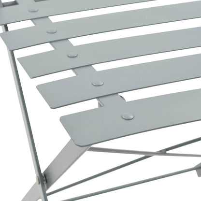 44355 vidaXL 3 Piece Bistro Set Steel Grey