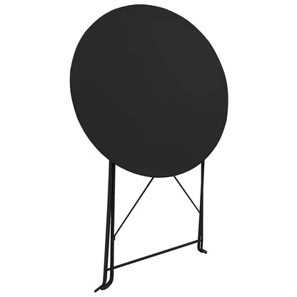 44356 vidaXL 3 Piece Bistro Set Steel Black