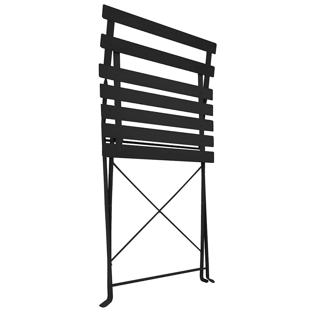 44356 vidaXL 3 Piece Bistro Set Steel Black