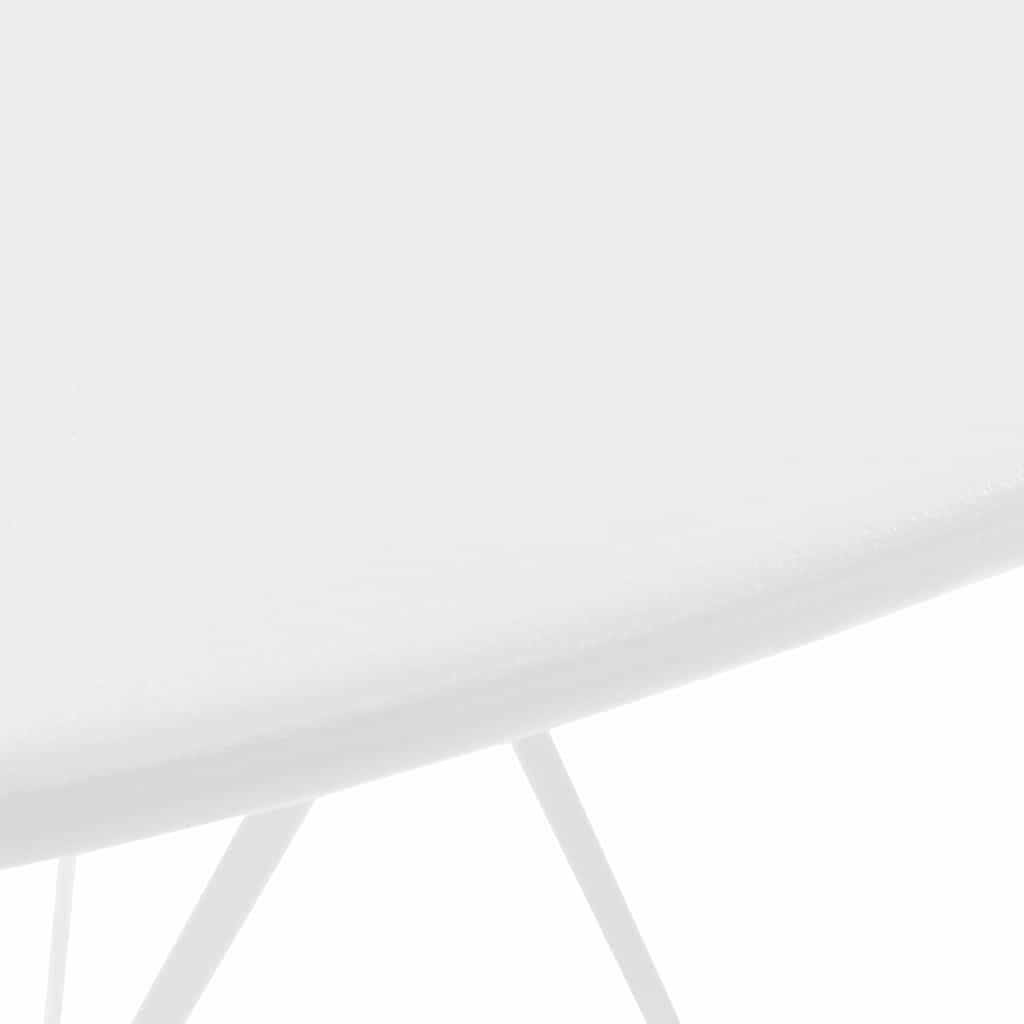 vidaXL 3 Piece Bistro Set Steel White