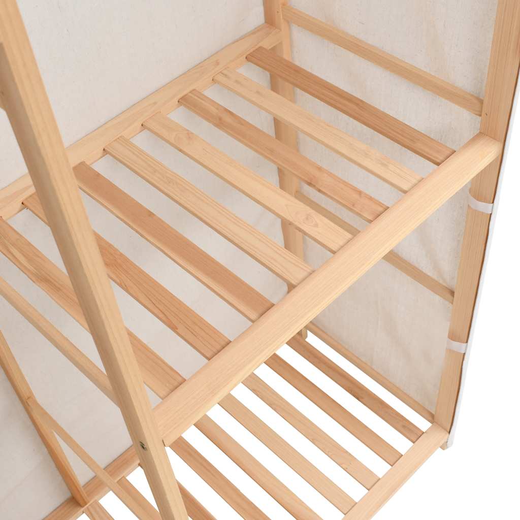 vidaXL Wardrobe | White | Solid fir wood | 110x40x170 cm | Wardrobe