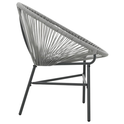 vidaXL Moon Chair | Grey | Polyethylene Rattan | Moon Chair | Round | Modern