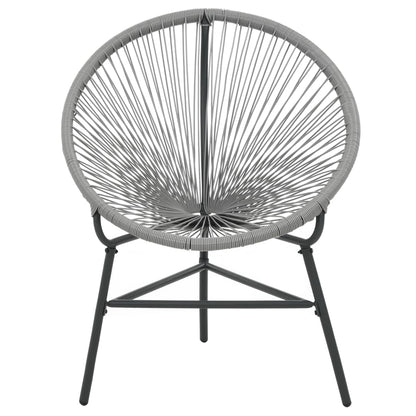 vidaXL Moon Chair | Grey | Polyethylene Rattan | Moon Chair | Round | Modern