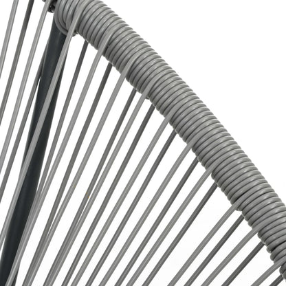 vidaXL Rocking Chair | Grey | Polyethylene rattan, powder-coated steel