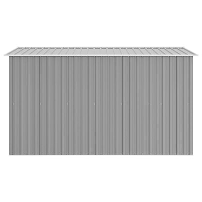 vidaXL Garden Shed | Grey | Galvanised Steel | Large | Sliding Components