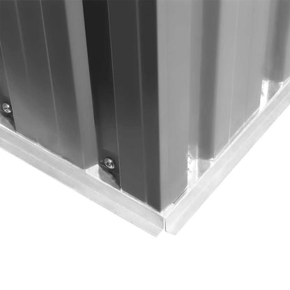 vidaXL Garden Shed | Grey | Galvanised Steel | Large | Sliding Components