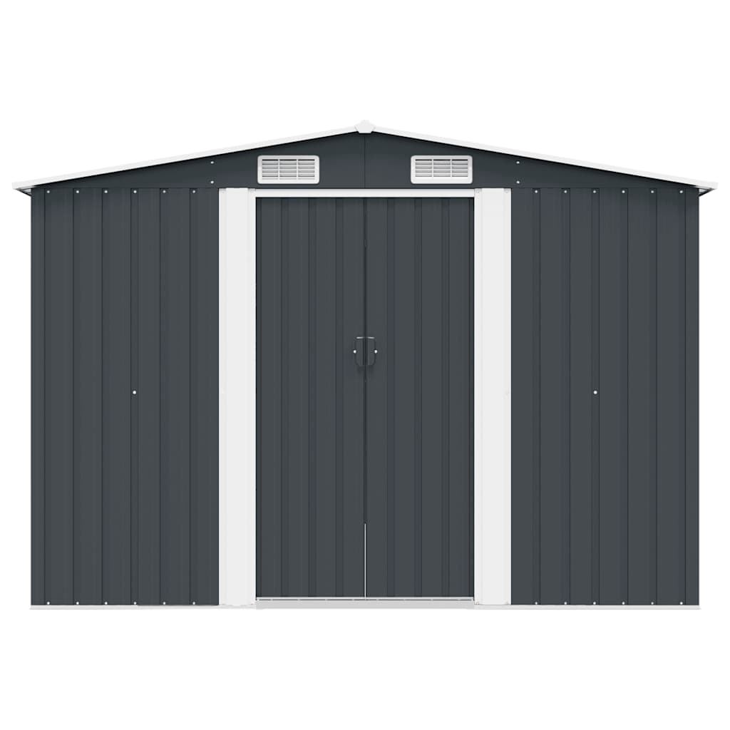 vidaXL Garden Shed 257x298x178 cm Metal Anthracite