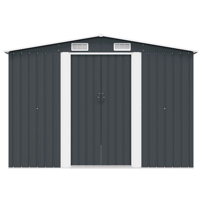 vidaXL Garden Shed 257x298x178 cm Metal Anthracite