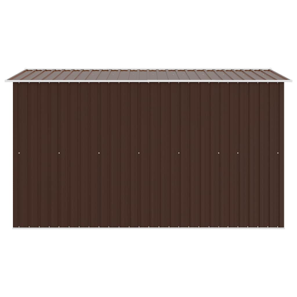 vidaXL Garden Shed 257x298x178 cm Metal Brown