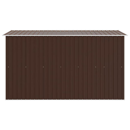 vidaXL Garden Shed 257x298x178 cm Metal Brown