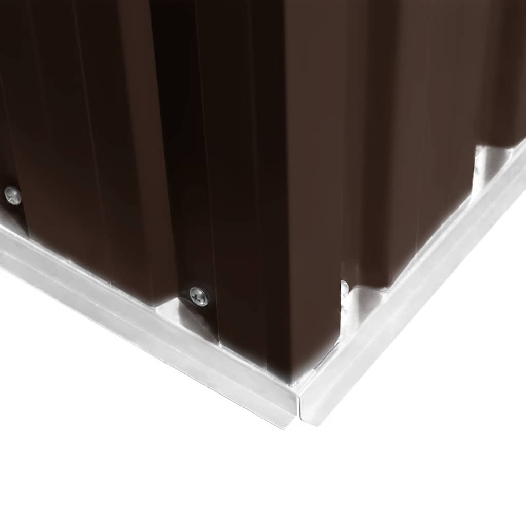vidaXL Garden Shed 257x298x178 cm Metal Brown