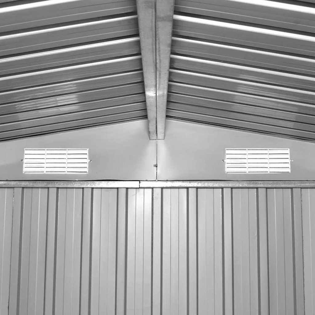 vidaXL Garden Shed 257x298x178 cm Metal Brown