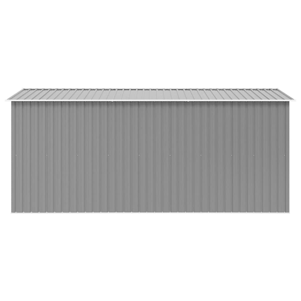 vidaXL Garden Shed 257x392x181 cm Metal Grey