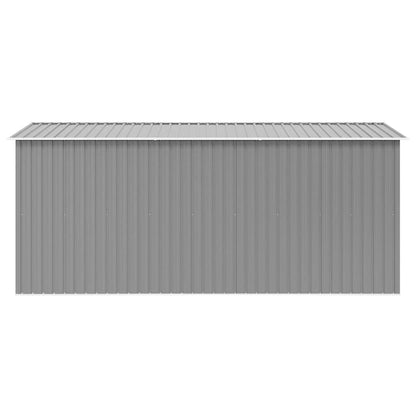 vidaXL Garden Shed 257x392x181 cm Metal Grey
