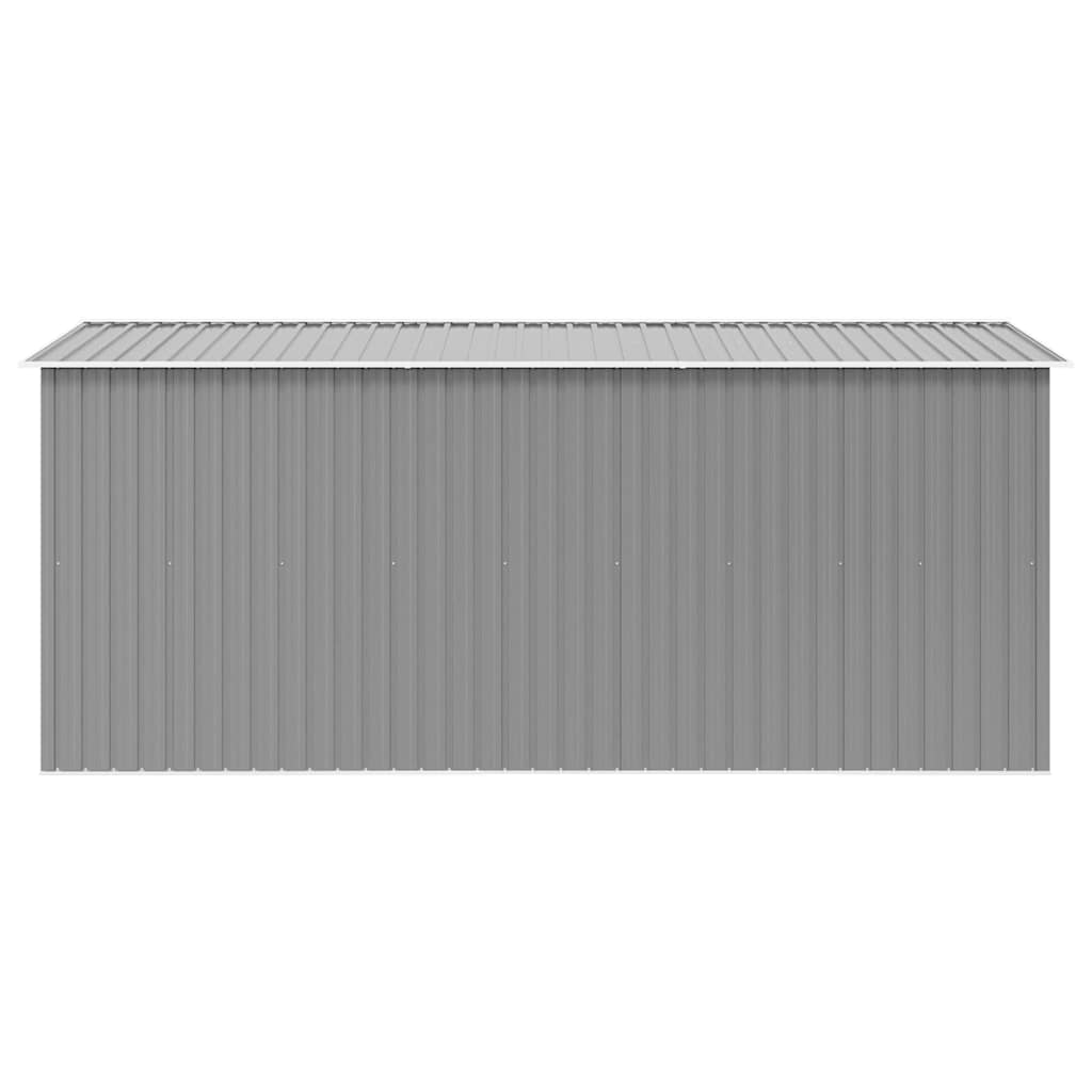 vidaXL Garden Shed 257x392x181 cm Metal Grey