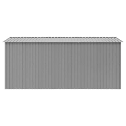 vidaXL Garden Shed 257x392x181 cm Metal Grey
