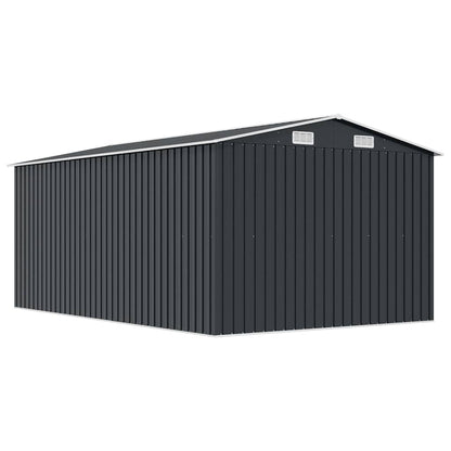 vidaXL Garden Shed | Anthracite | Galvanised Steel | Large | Garden Shed