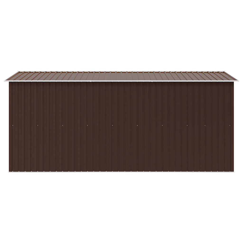 vidaXL Garden Shed | Brown | Galvanised steel | Large | Durable | Garden Shed