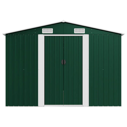 vidaXL Garden Shed 257x489x181 cm Metal Green