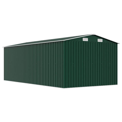 vidaXL Garden Shed 257x489x181 cm Metal Green