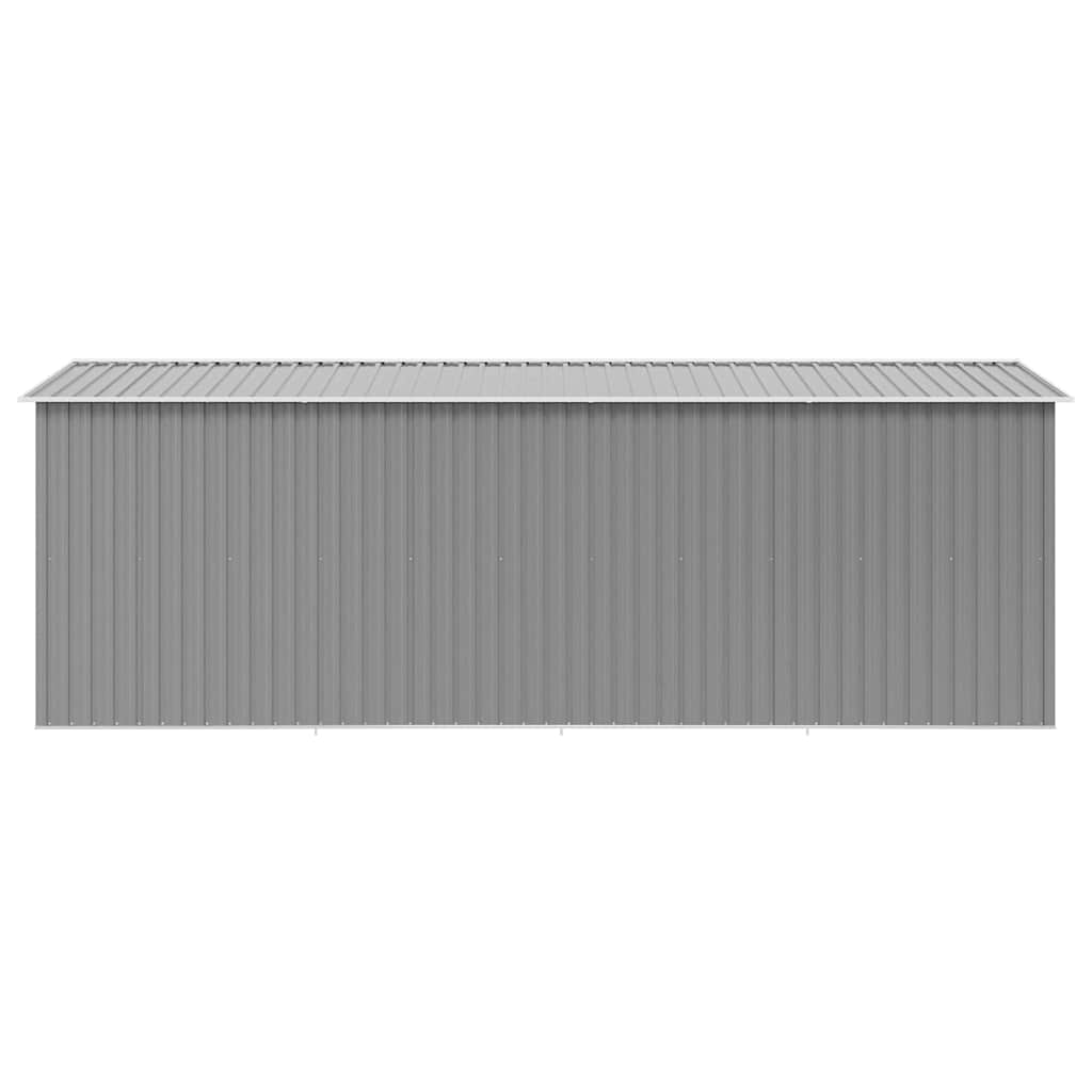vidaXL Garden Shed 257x489x181 cm Metal Grey