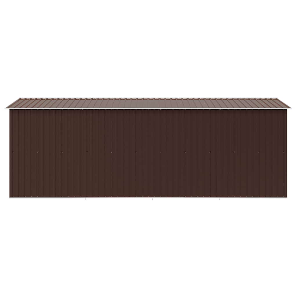 vidaXL Garden Shed 257x489x181 cm Metal Brown