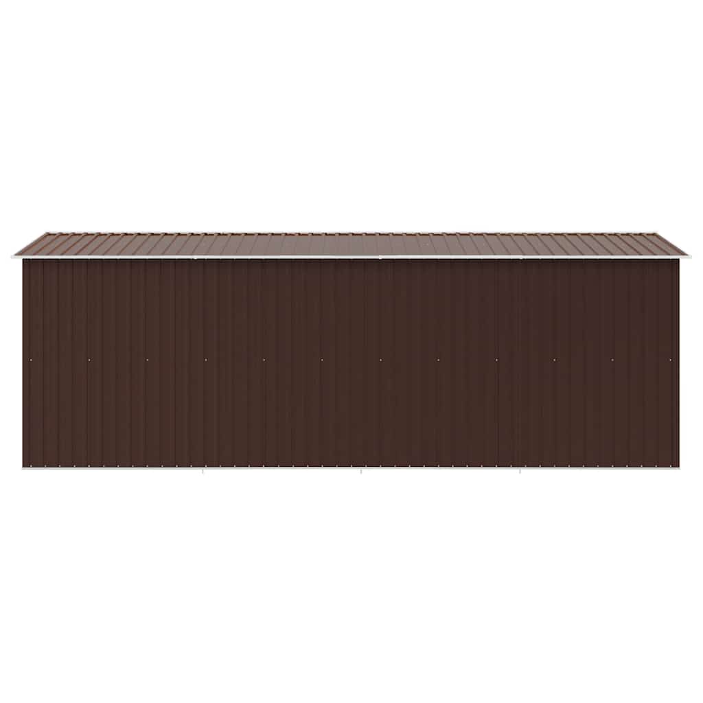 vidaXL Garden Shed | Brown | Galvanised steel | Large | Durable | Garden Shed