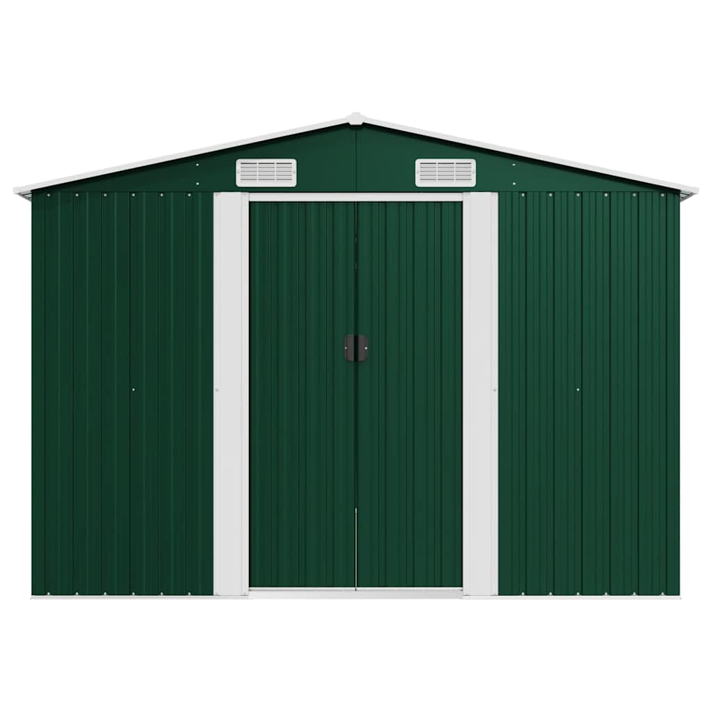 vidaXL Garden Shed 257x580x181 cm Metal Green