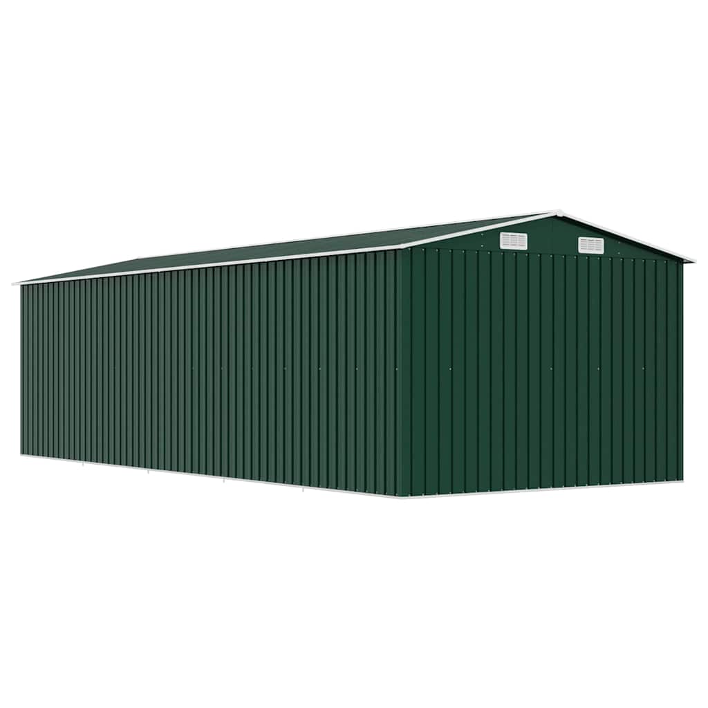 vidaXL Garden Shed 257x580x181 cm Metal Green