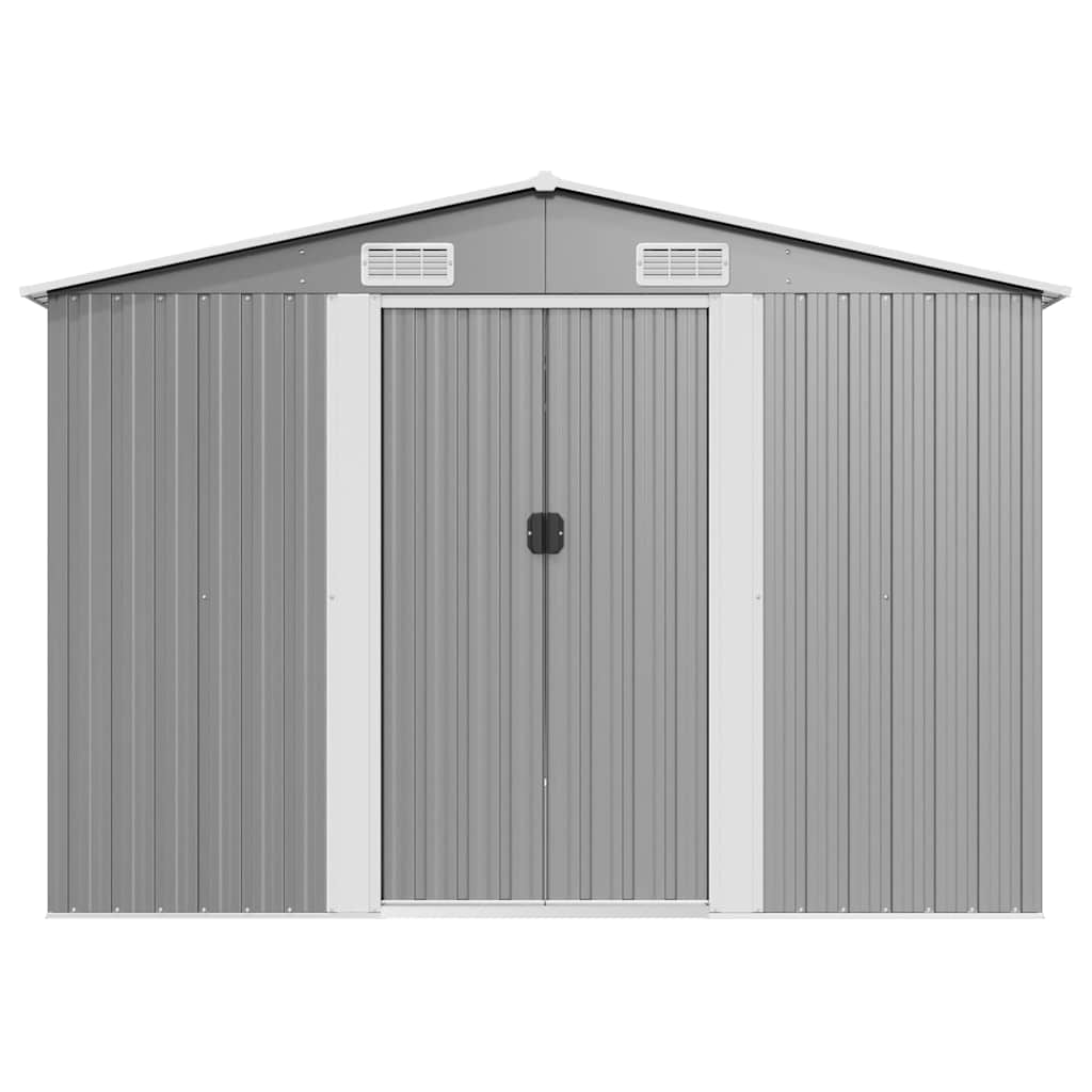vidaXL Garden Shed 257x580x181 cm Metal Grey