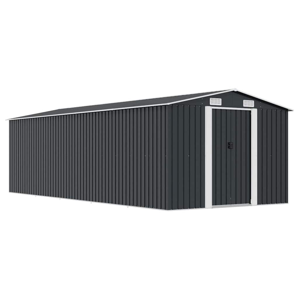 vidaXL Garden Shed 257x580x181 cm Metal Anthracite