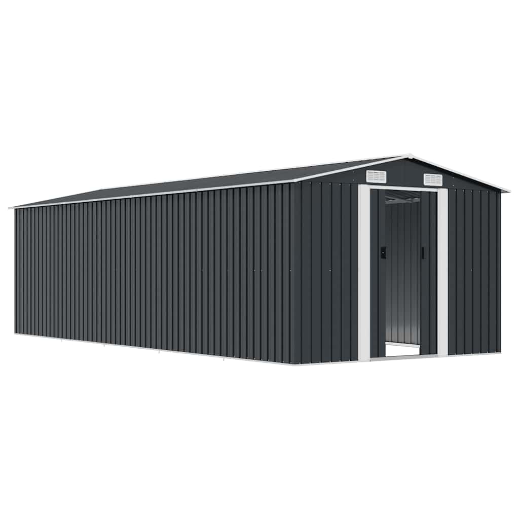 vidaXL Garden Shed 257x580x181 cm Metal Anthracite